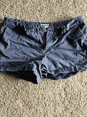 Old Navy Women's Dark Navy High-Rise Cotton Shorts